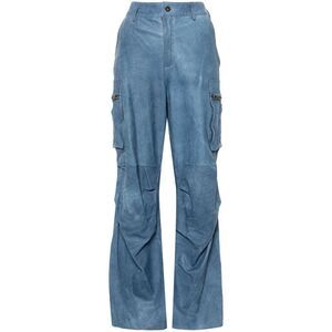 Santoro Blue Trousers - Straight Trousers Women